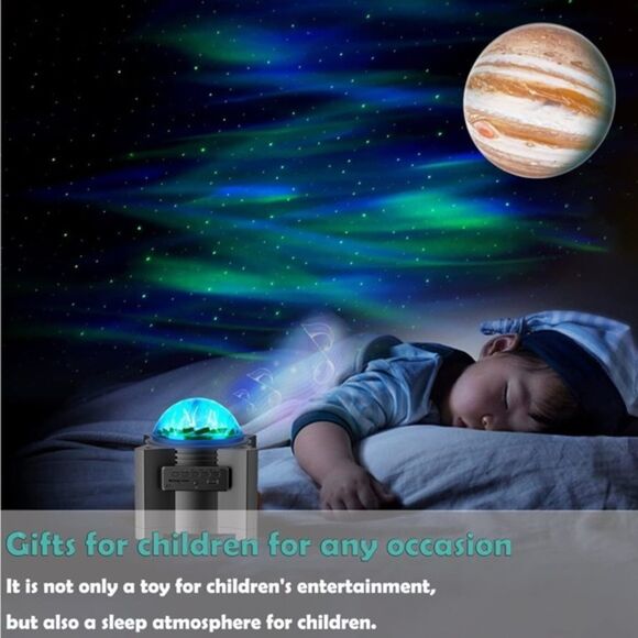 Galaxy Projector Northern Light Aurora Projector Bedroom Music Bluetooth Speaker - Picture 6 of 7